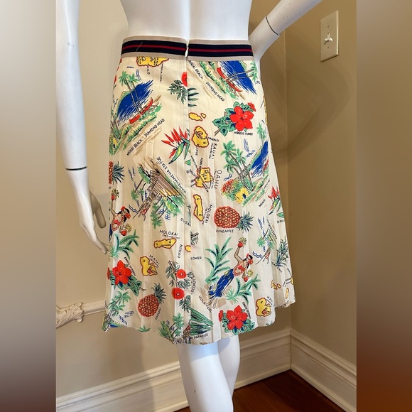 J Crew Factory Hawaiian Print Skirt, Size 4, Hula Girl, Pineapple SIZE 14 - Picture 6 of 12